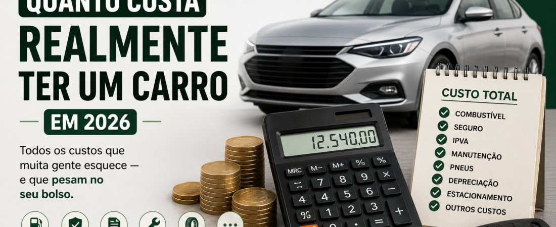 A parcela engana: quanto custa realmente ter um carro em 2026