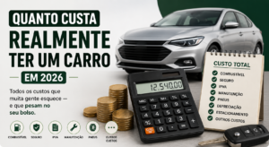 Quanto custa ter um carro no Brasil em 2026: simulação de custos com combustível, seguro, IPVA e desvalorização